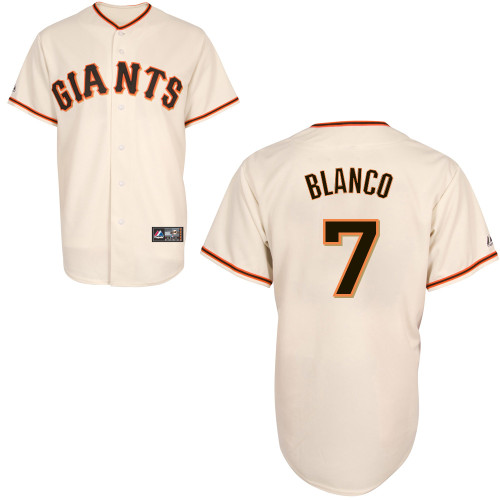 Gregor Blanco #7 Youth Baseball Jersey-San Francisco Giants Authentic Home White Cool Base MLB Jersey